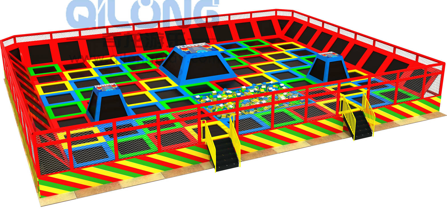 Super trampoline park kids indoor playground-QL-DBC002A
