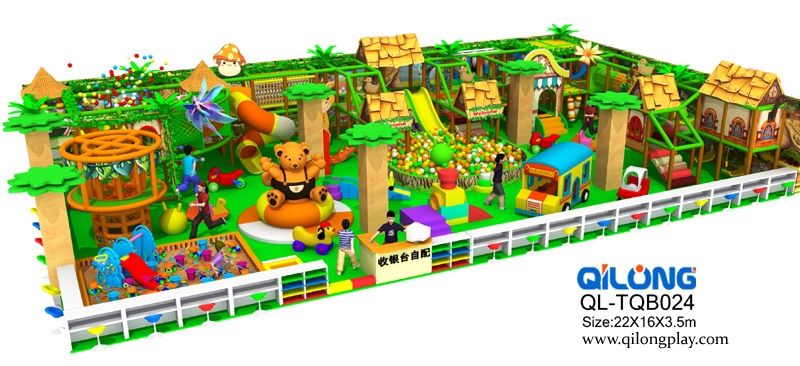 Custom Big Commercial Amusement Park Equipment Naughty Castle Kids