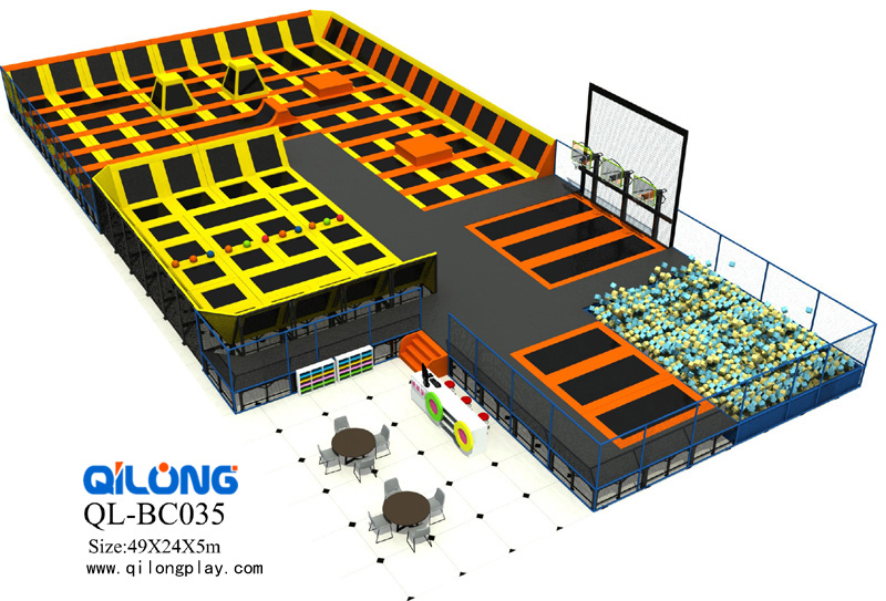 2018 New Business Plan Trampoline Park Indoor Jumping Bed For Kids