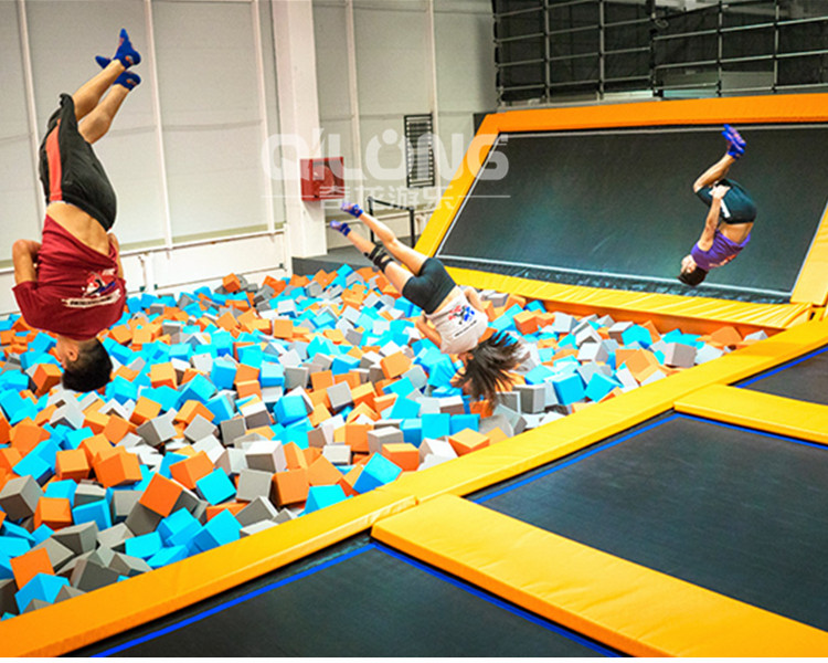 China factory indoor trampoline park equipment jumping bed dunk zone