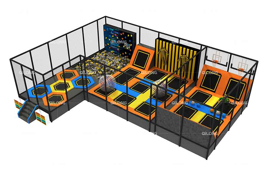 Foam pit trampoline park