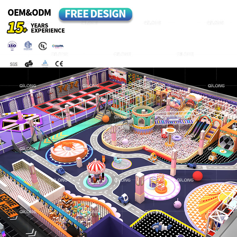 Indoor Playground Park Equipment for Adults and Children Enhanced Fun Experience with Climbing Walls and Foam Pit