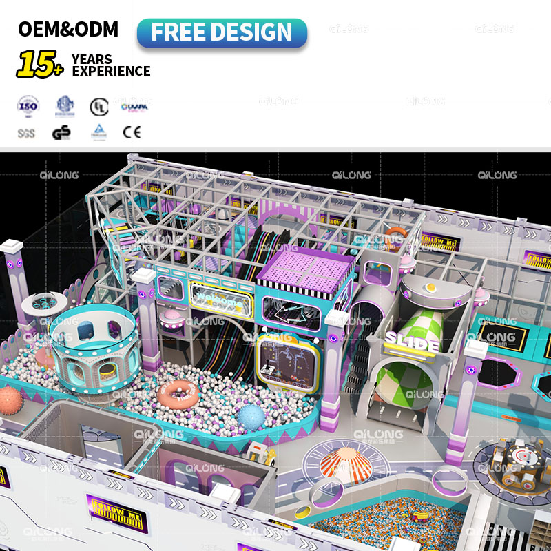 Commercial Amusement Park Facilities Indoor Playground Comercial Business Slides Trampoline Equipment for Kids Children Sale