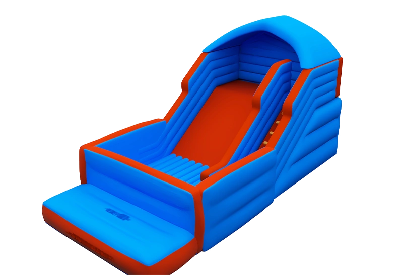 Large 9x6m Blue-Red Inflatable Slide: Steep Thrill Ride, Full Padding & Flexible Indoor/Outdoor Placement for Events