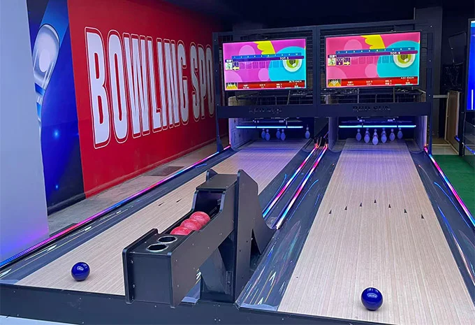 Neon Mini Bowling System: Dual Lanes, Electronic Scoring – Immersive Sports Space – Increases Dwell Time & Repeat Visits