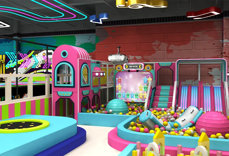 Multi-Slide Indoor Playground for Toddlers: Straight, Wave, Tube & Spiral Slides – Safe & Colorful for Active Kids