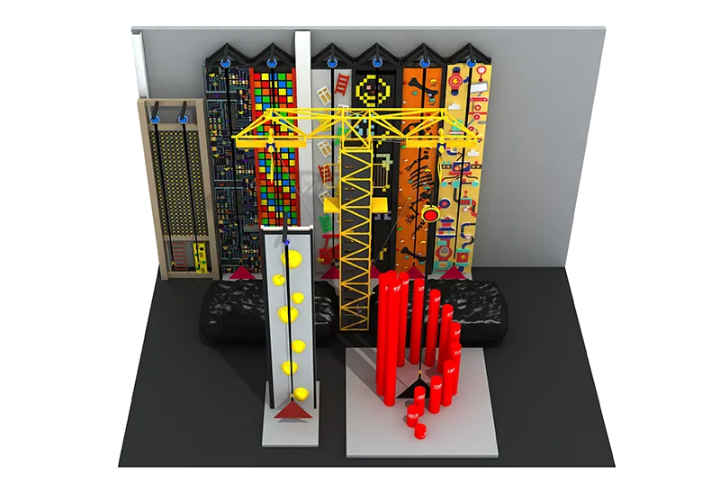 High-Saturation Color Climbing Matrix: Vertical & Horizontal Routes – Trendy Visuals & Full Safety for Commercial Parks