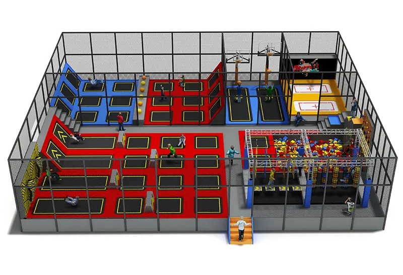Fun-for-All Indoor Play Center: Stress Relief Through Jumping, Great for Family, Couples & Interactive Team Building