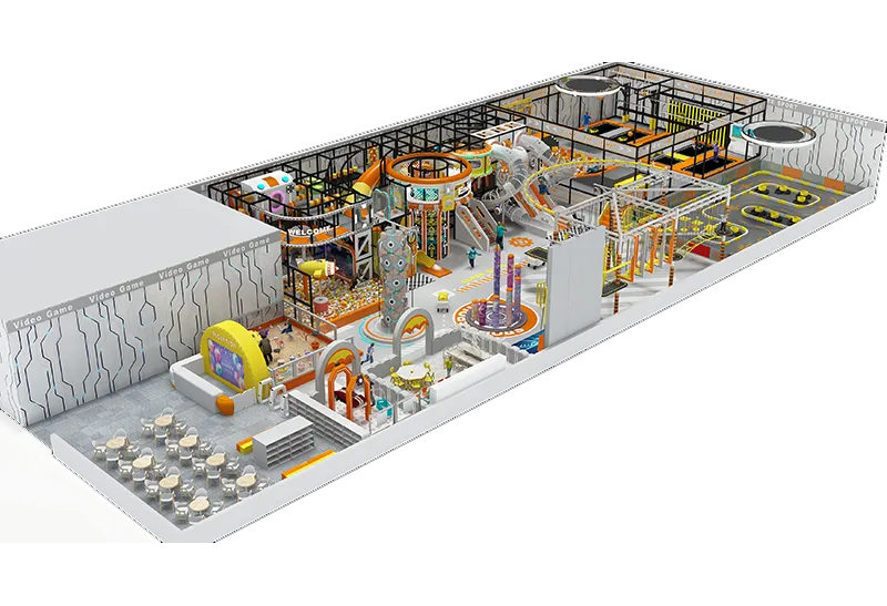 Go-Kart & Adventure Indoor Center: Slide Rail, Rock Climbing, Rope Course, Soft Play, Sand Pit & Creative Crafts