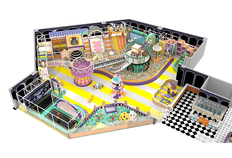 Bright & Vibrant Themed IP Indoor Playground: Active-Quiet Area Separation with Stunning Eye-Catching Memorable Design Elements