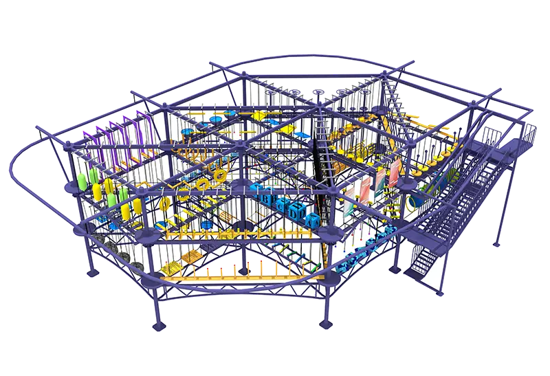 Thrill Ninja Course: Adrenaline-Pumping Challenges – Professional Safety Systems – High Commercial Value & Increased Ticket Revenue