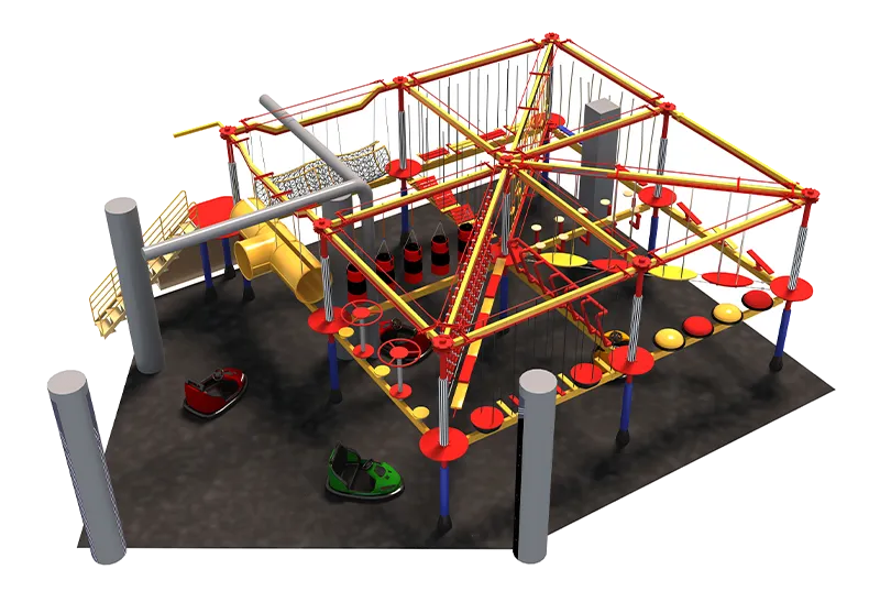 Elevated Pathway Ninja System: Structured Above-Ground Route – Visual Layering & Spatial Depth – Maximizes Vertical Space