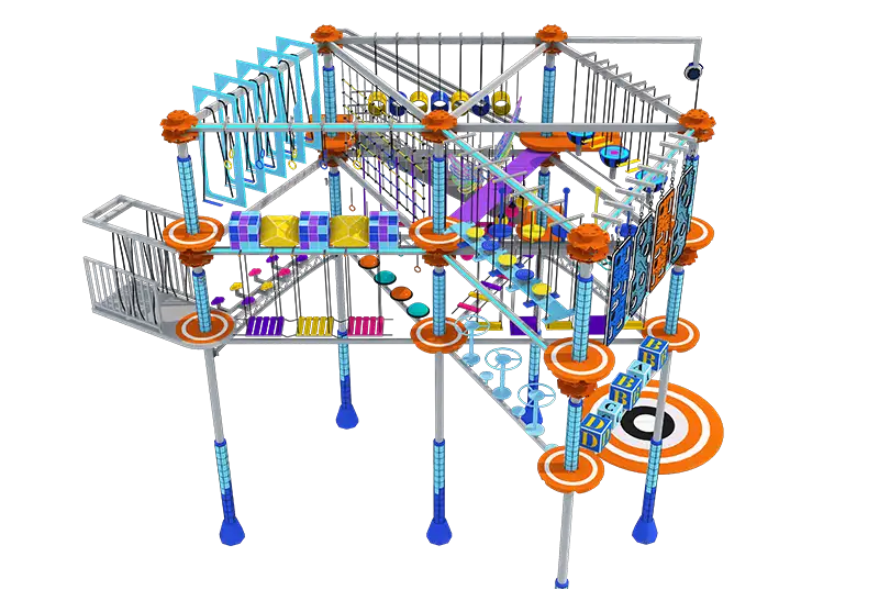 Layered Activity Structure: Multi-Height Play Elements – Efficient Vertical & Horizontal Space Planning – Easy Venue Integration