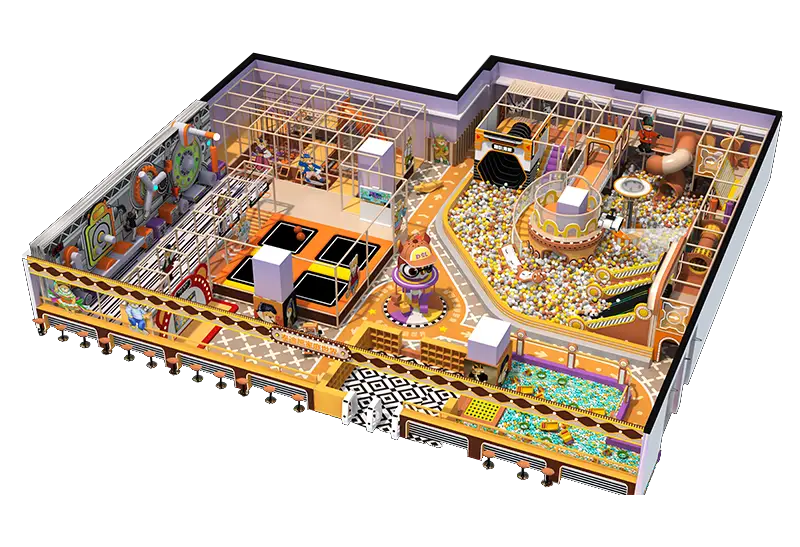 Carnival-Themed Playground for Ages 2-12: Soft Padding, Transparent Safety Barriers & Buzz-Generating Photo Spots