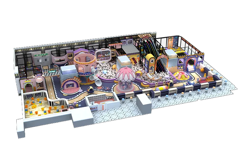 Lively Carnival Indoor Play Center: Ball Pits, Slides, Gentle Carousels, Role-Play Houses, Sand Pits & Family Seating Areas