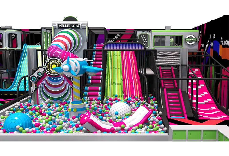 Dual-Horn-Slide-Indoor-Playground
